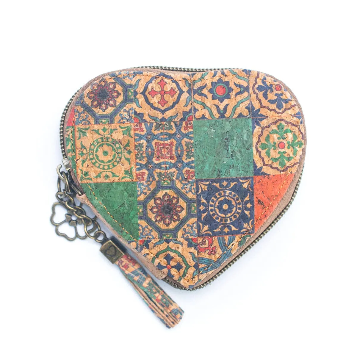 Cork Heart-Shaped Coin Purse 045