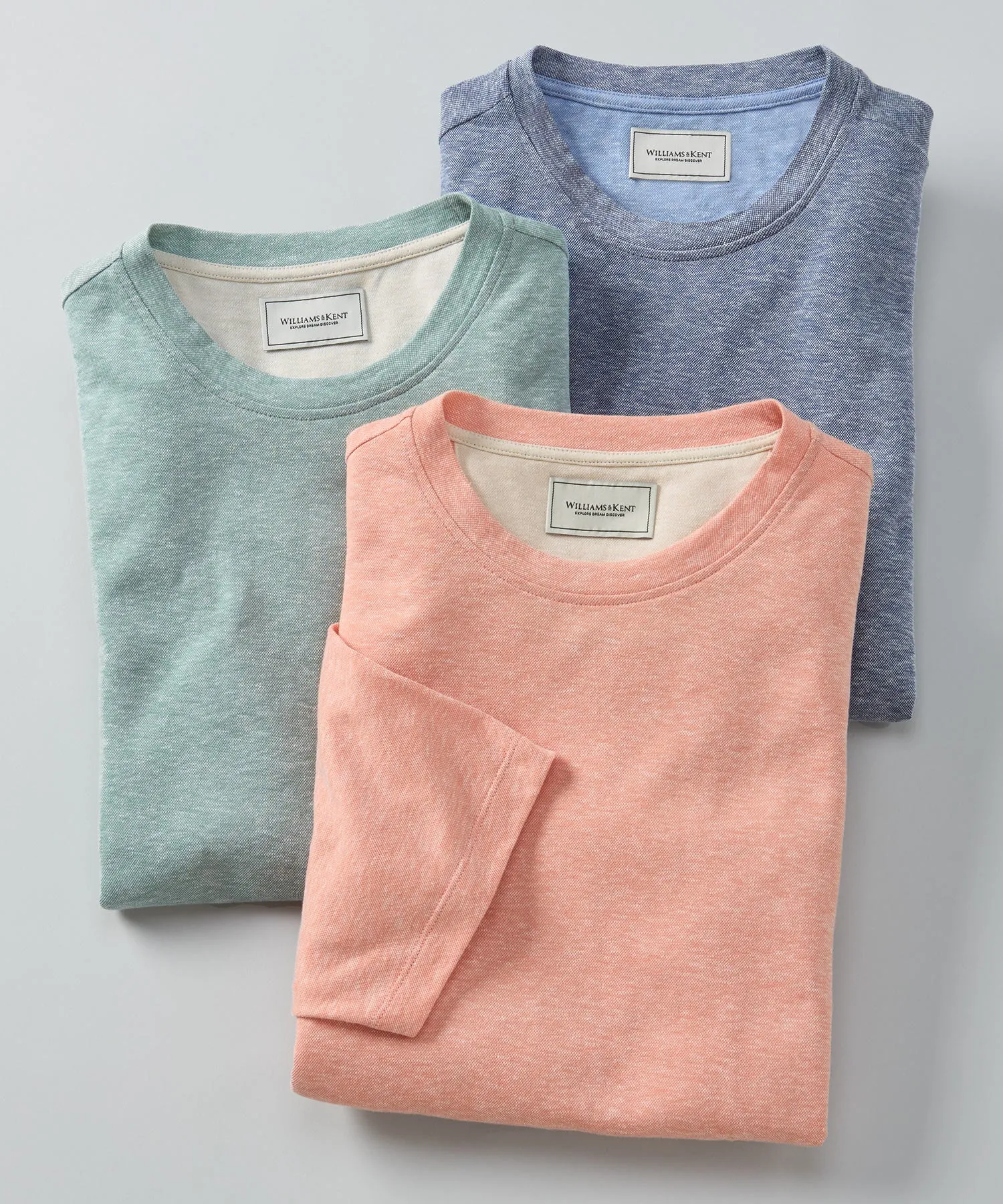 Cotton-Linen Slub Knit Crewneck Tee