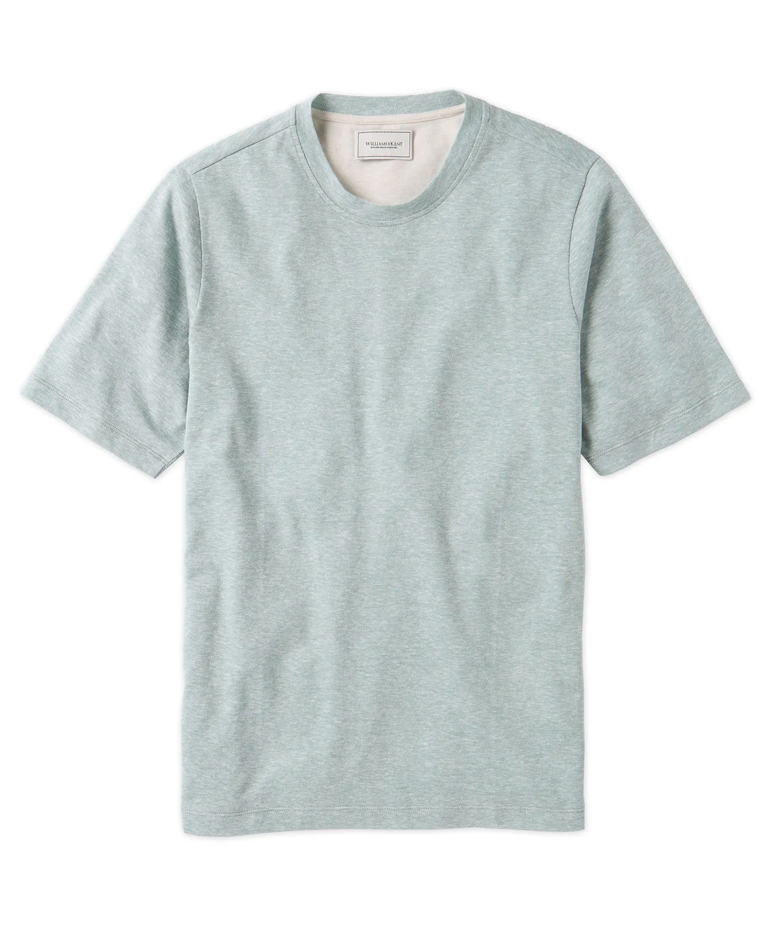 Cotton-Linen Slub Knit Crewneck Tee