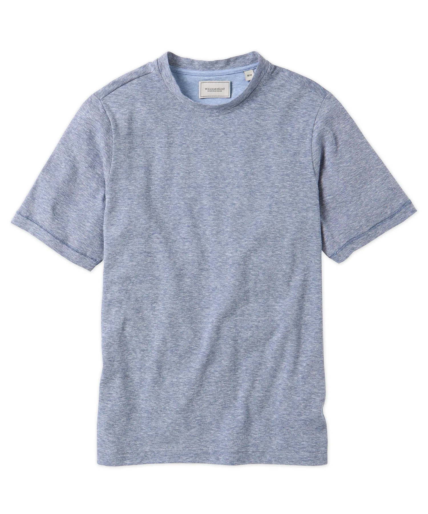 Cotton-Linen Slub Knit Crewneck Tee