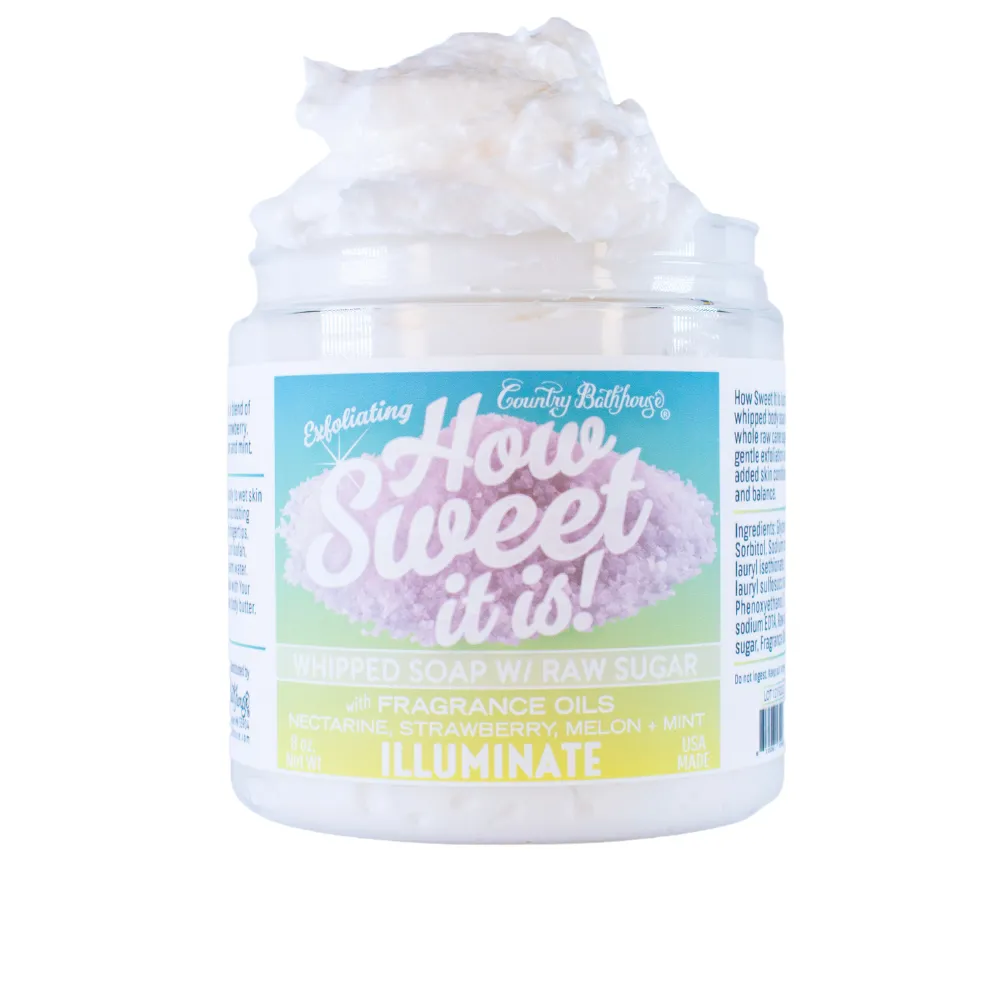 Country Bathhouse Wholesale - How Sweet It Is Whipped Soap with Raw Sugar - Illuminate