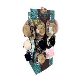 Cowgirl Hat Assortment Floor Display - 12 Pieces Per Retail Ready Display 88538