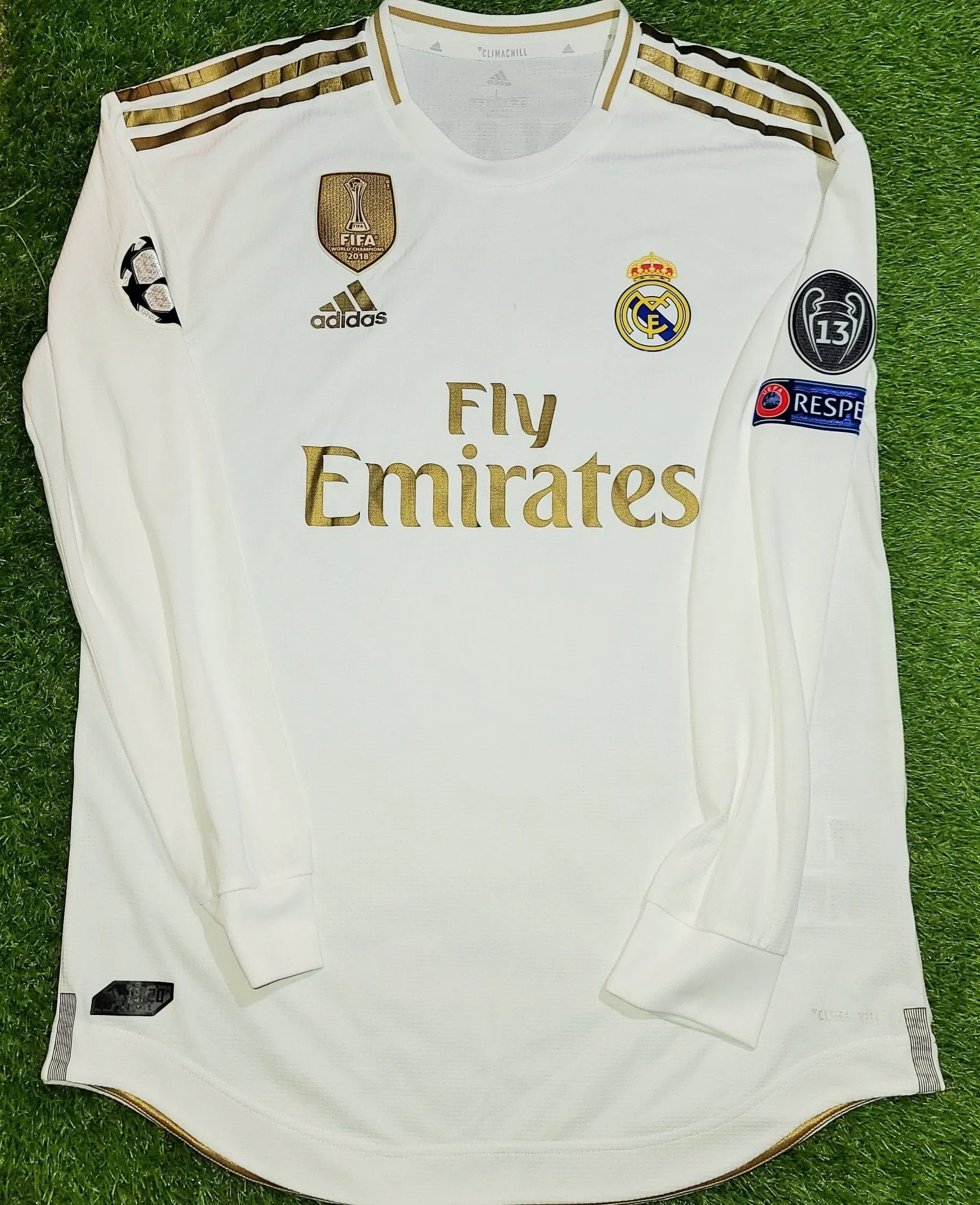 Cristiano Ronaldo Real Madrid 2019 2020 CLIMACHILL PLAYER ISSUE Home Jersey Camiseta Shirt L SKU# DW4437