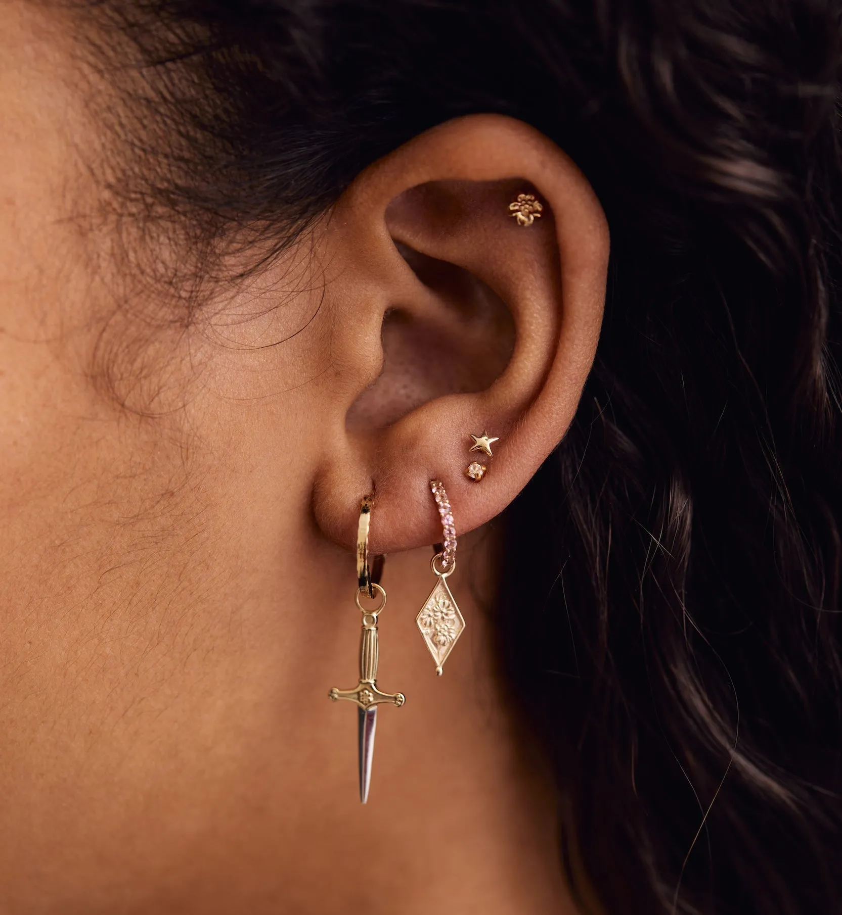 Curiosity Earring Charm 14K