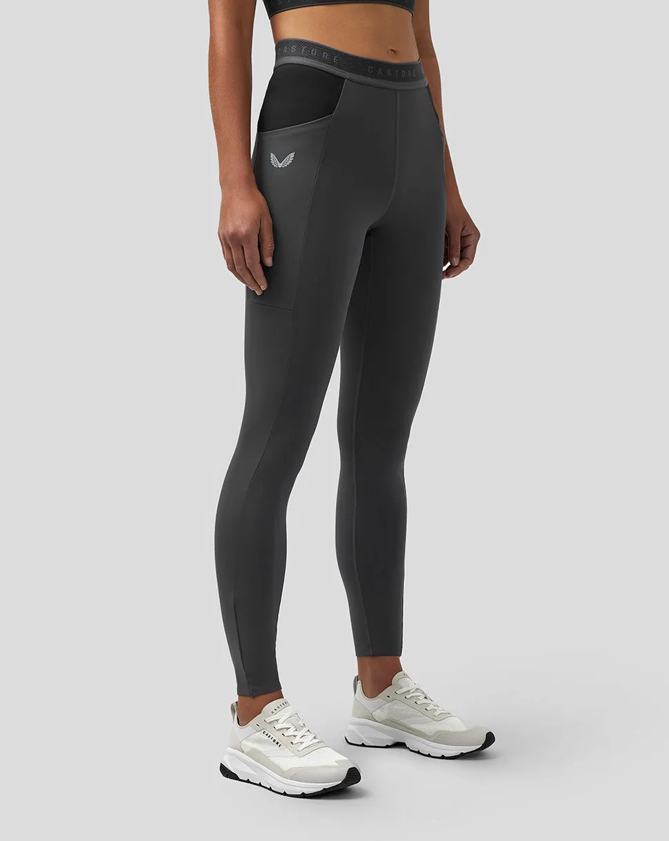 Dames Apex legging met elastische tailleband - Gunmetal