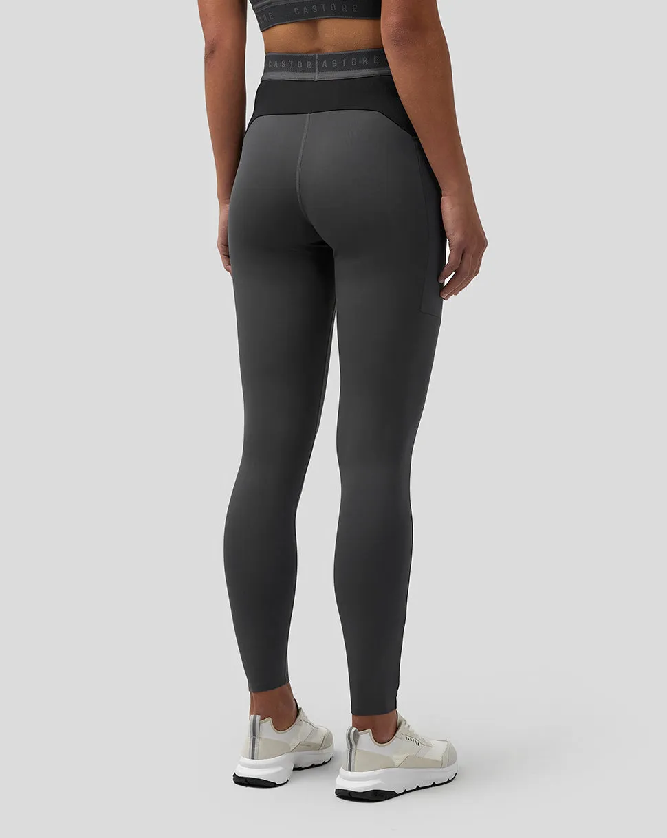 Dames Apex legging met elastische tailleband - Gunmetal