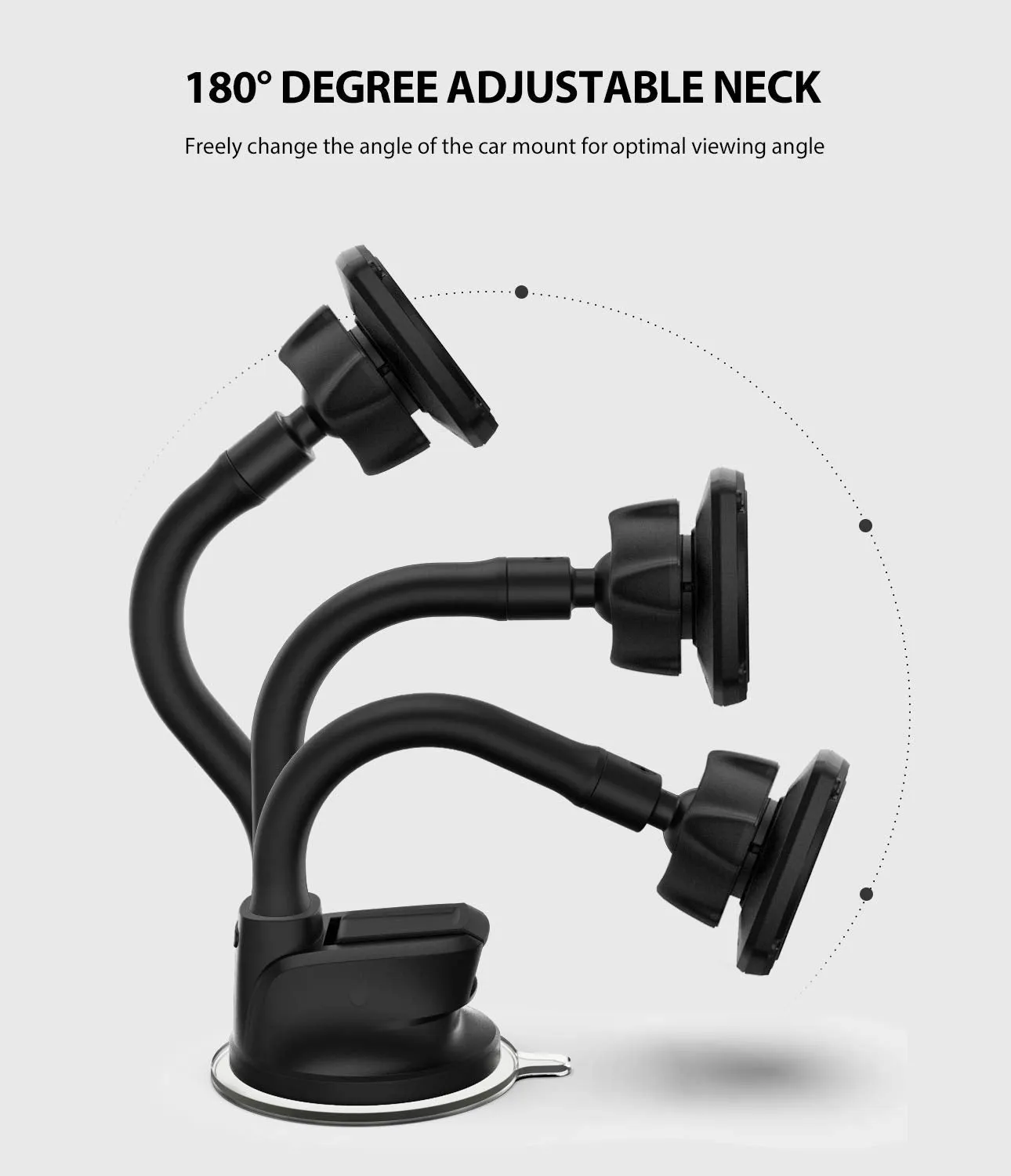 Dashboard Suction 2 in 1 Clamp &Magnetic Car Mount (New square head)