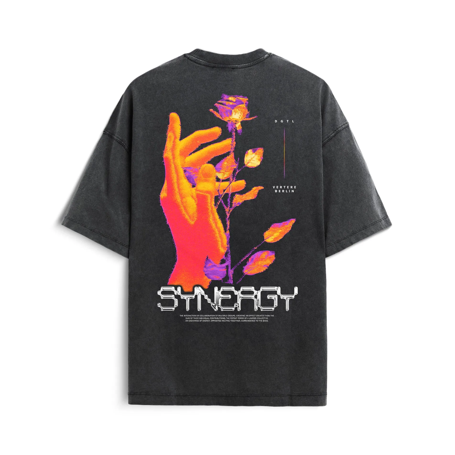 DGTL X VERTERE SYNERGY T-SHIRT - WASHED BLACK