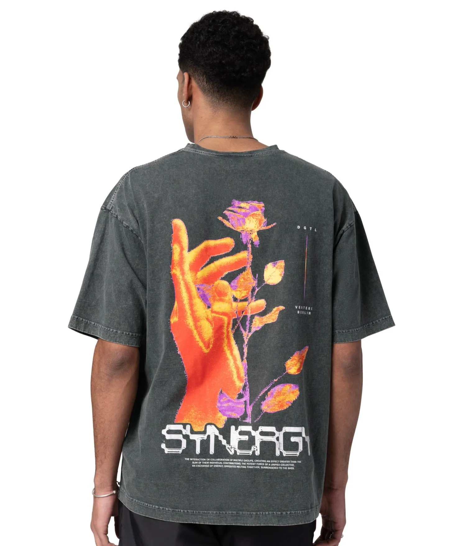 DGTL X VERTERE SYNERGY T-SHIRT - WASHED BLACK