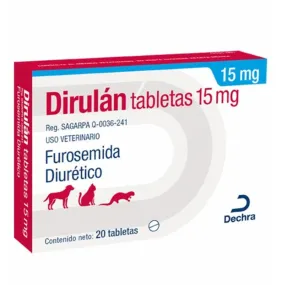 Dirulan Caja 20 tabletas 15 mg - Dechra