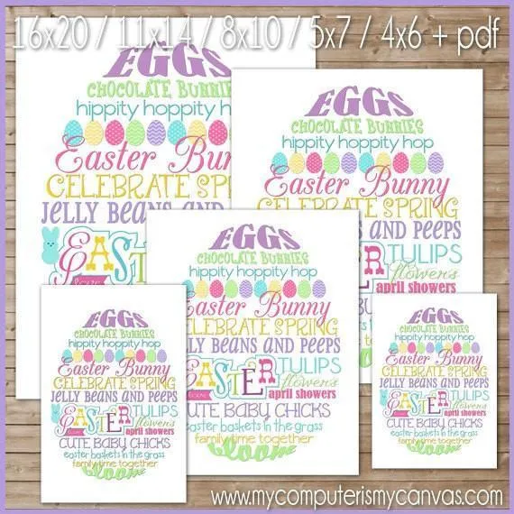 Easter Egg Subway Art PRINTABLE