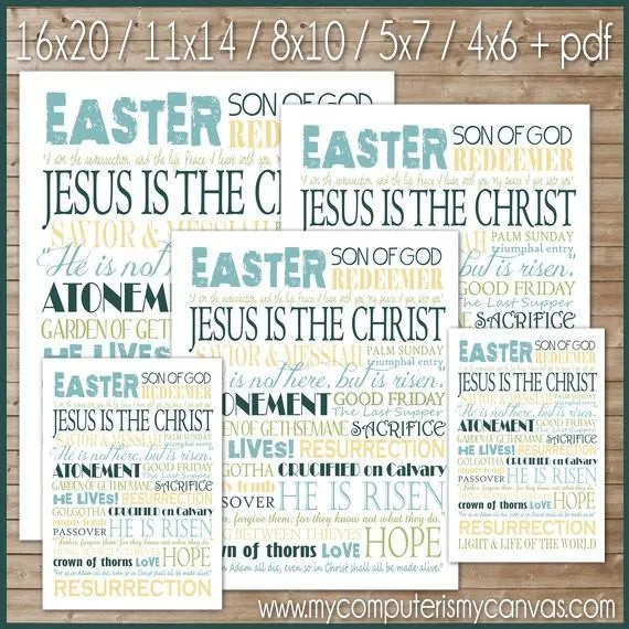 Easter Subway Art {Resurrection} PRINTABLE