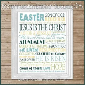 Easter Subway Art {Resurrection} PRINTABLE