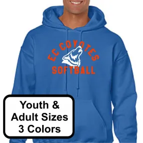 EC Coyotes Basic Hoodie-4 designs  Matte or Glitter