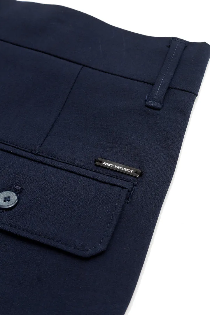 Eco Navy Stretch Cargo Shorts