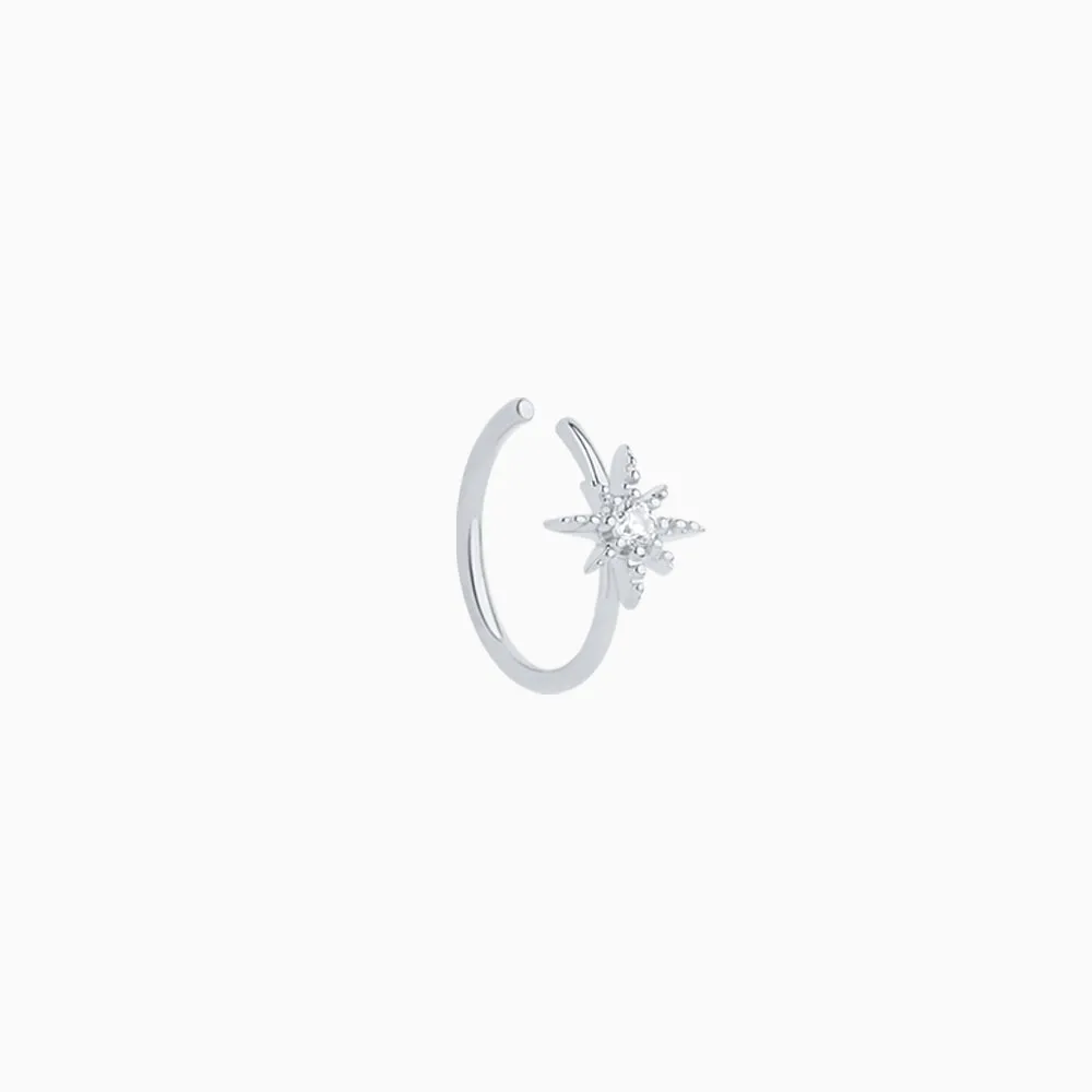 Eight-pointed Star Nose Hoop