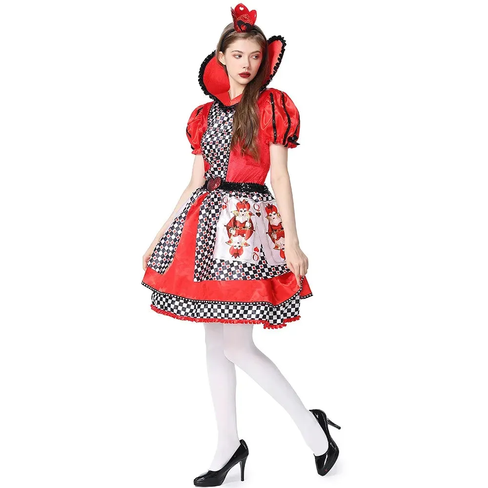 Elegant Stunning  Kids Girls Stage Drama Poker Print Kid Costume