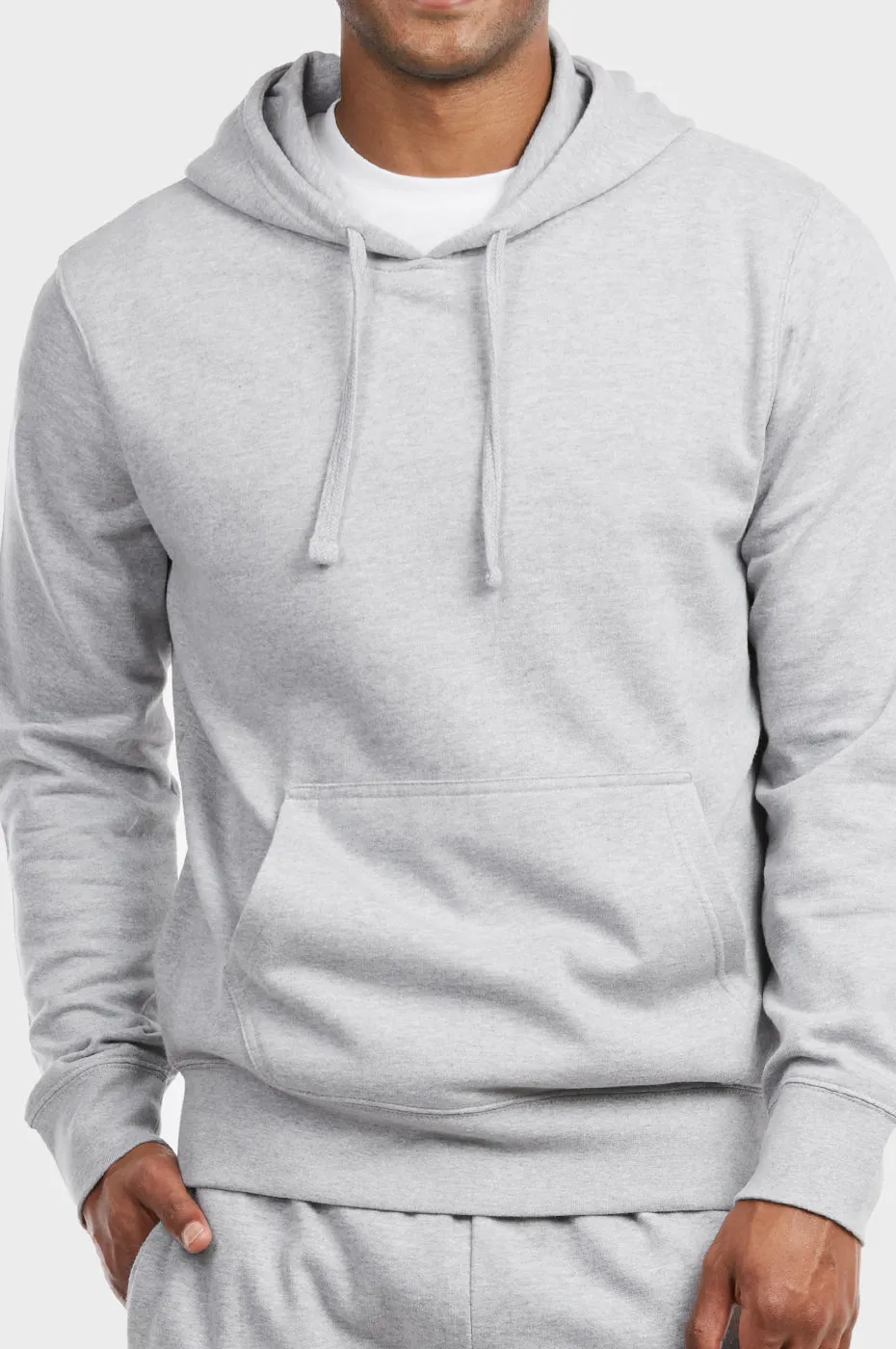 ET TU MEN'S LIGHTWEIGHT FLEECE PULLOVER HOODIE (HD1020E_H.GRY)