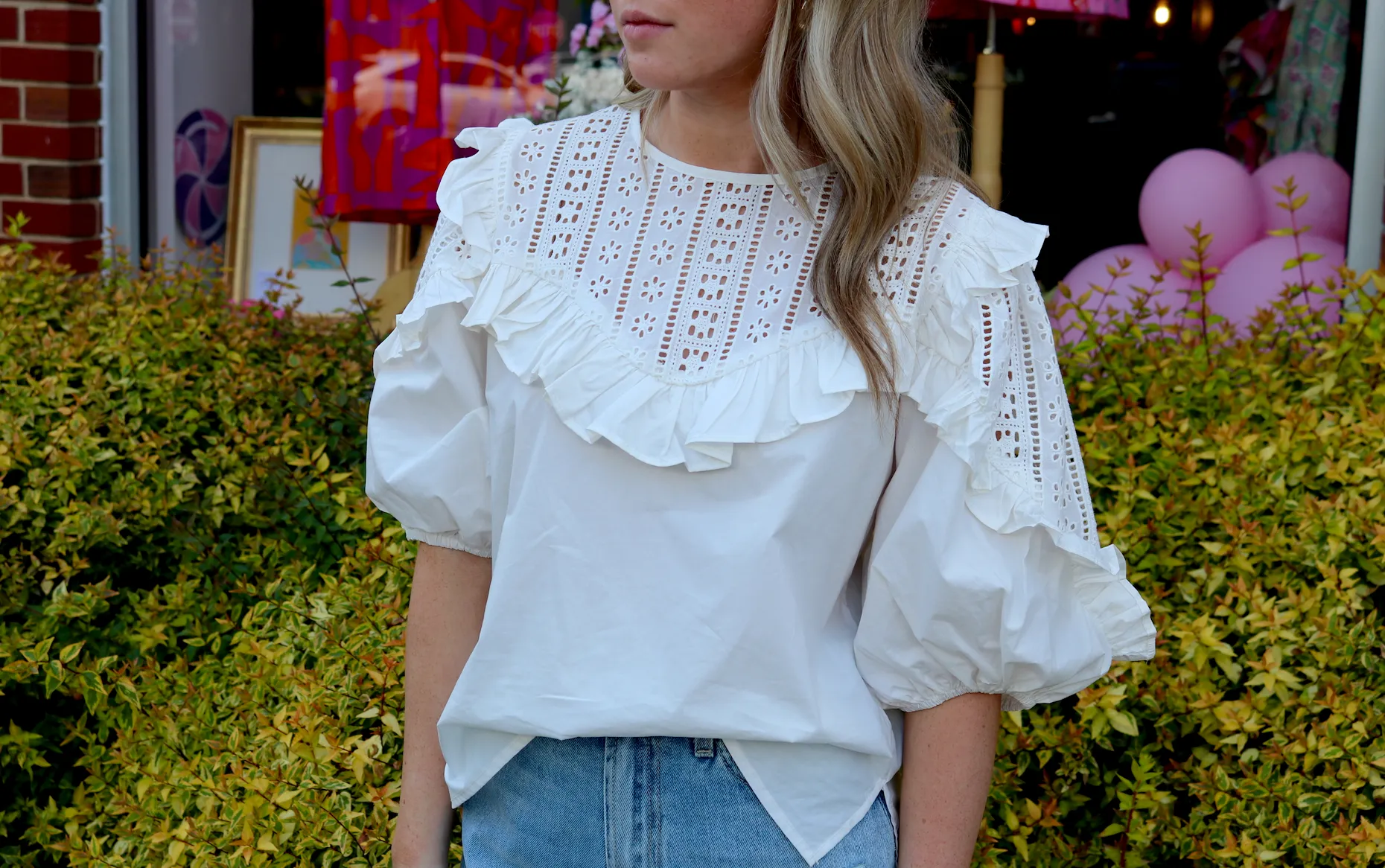 Eyelet Dream Blouse | White