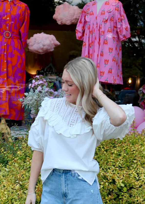 Eyelet Dream Blouse | White