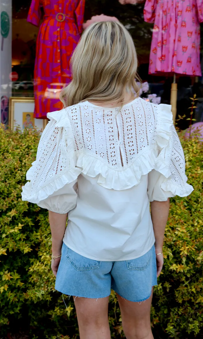 Eyelet Dream Blouse | White