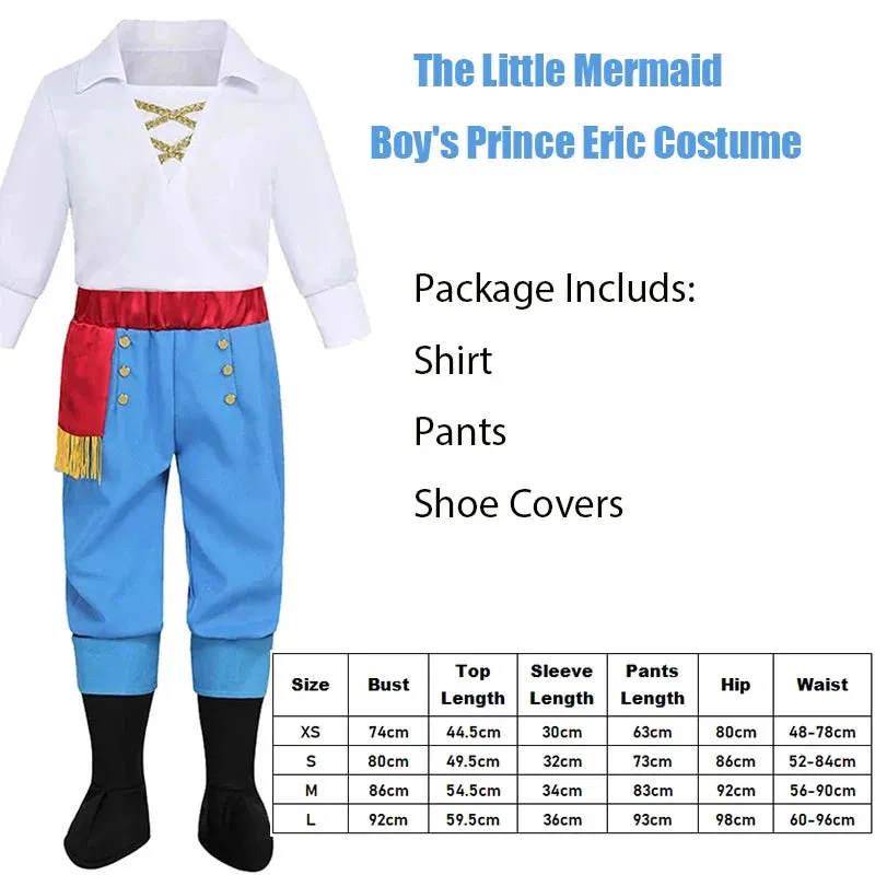 Fashion New Arrival Halloween Little Mermaid Prince Boy Kid Costume