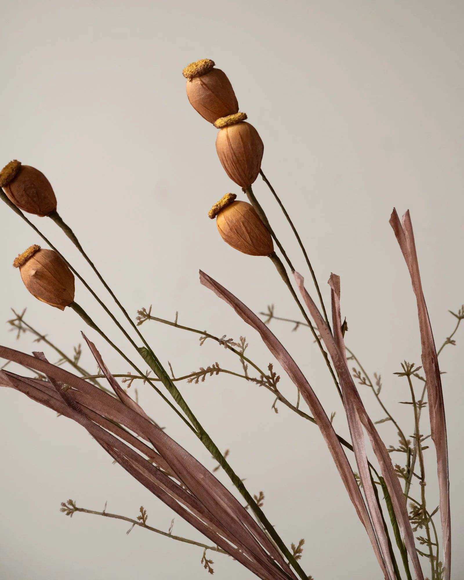 Faux Flower Poppy Orange