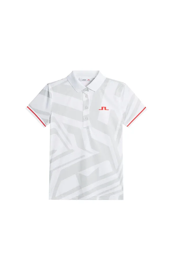 Felicite Print Polo US Golf White