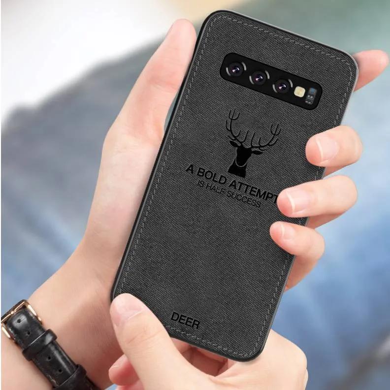 Galaxy S10 Plus Deer Pattern Inspirational Soft Case