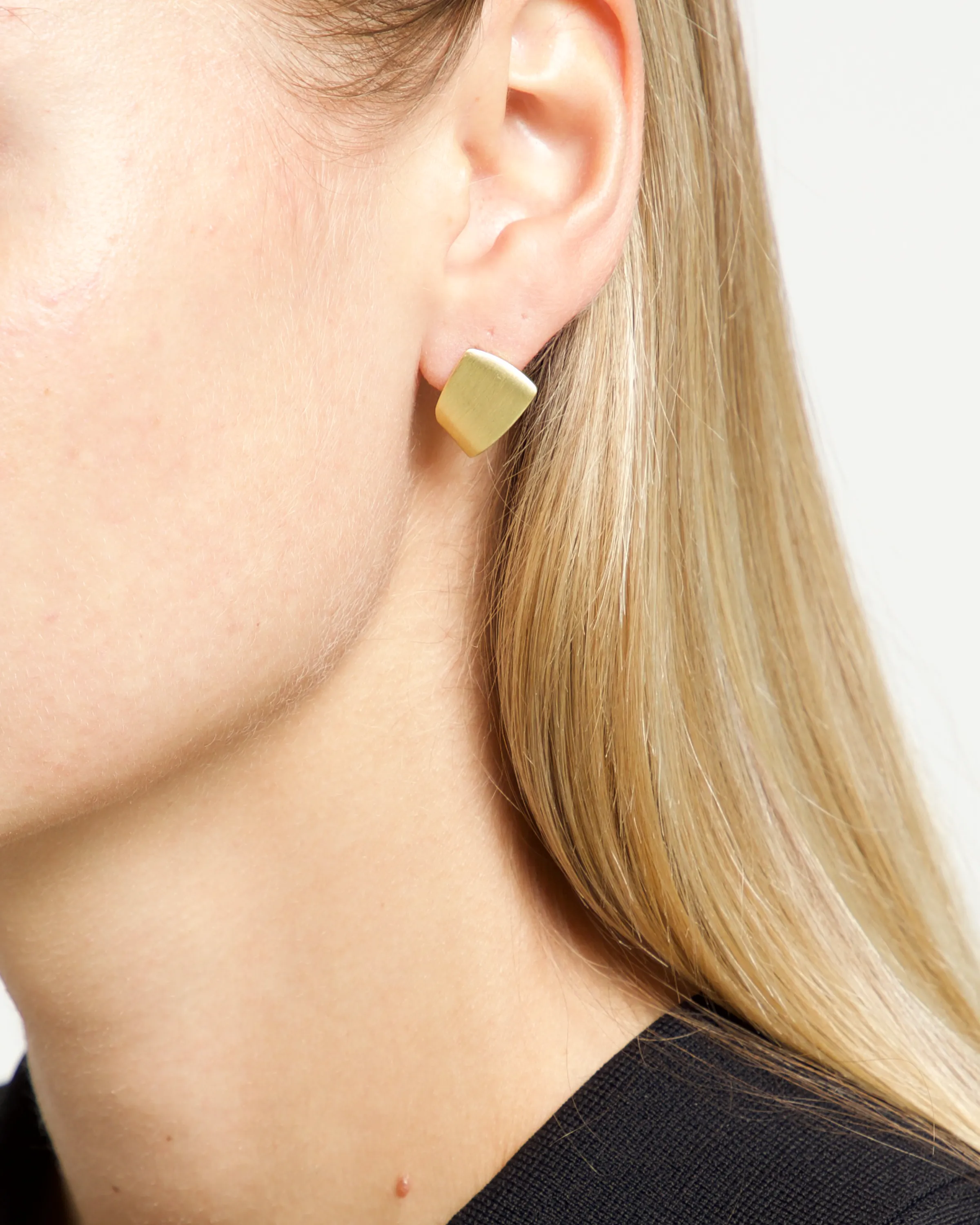 Geometric Curved Stud Earrings