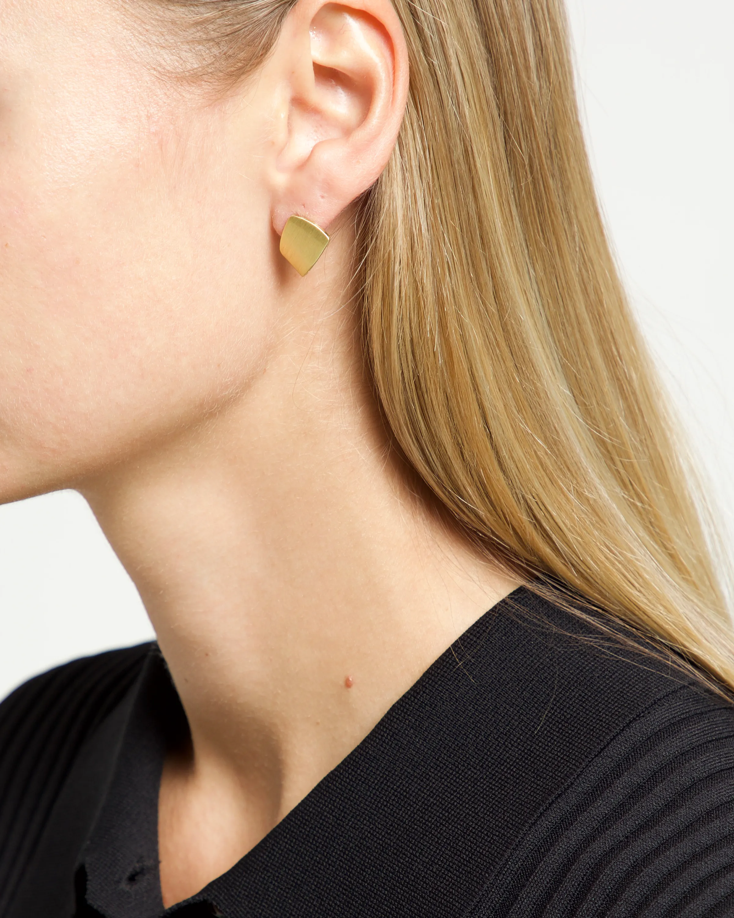 Geometric Curved Stud Earrings