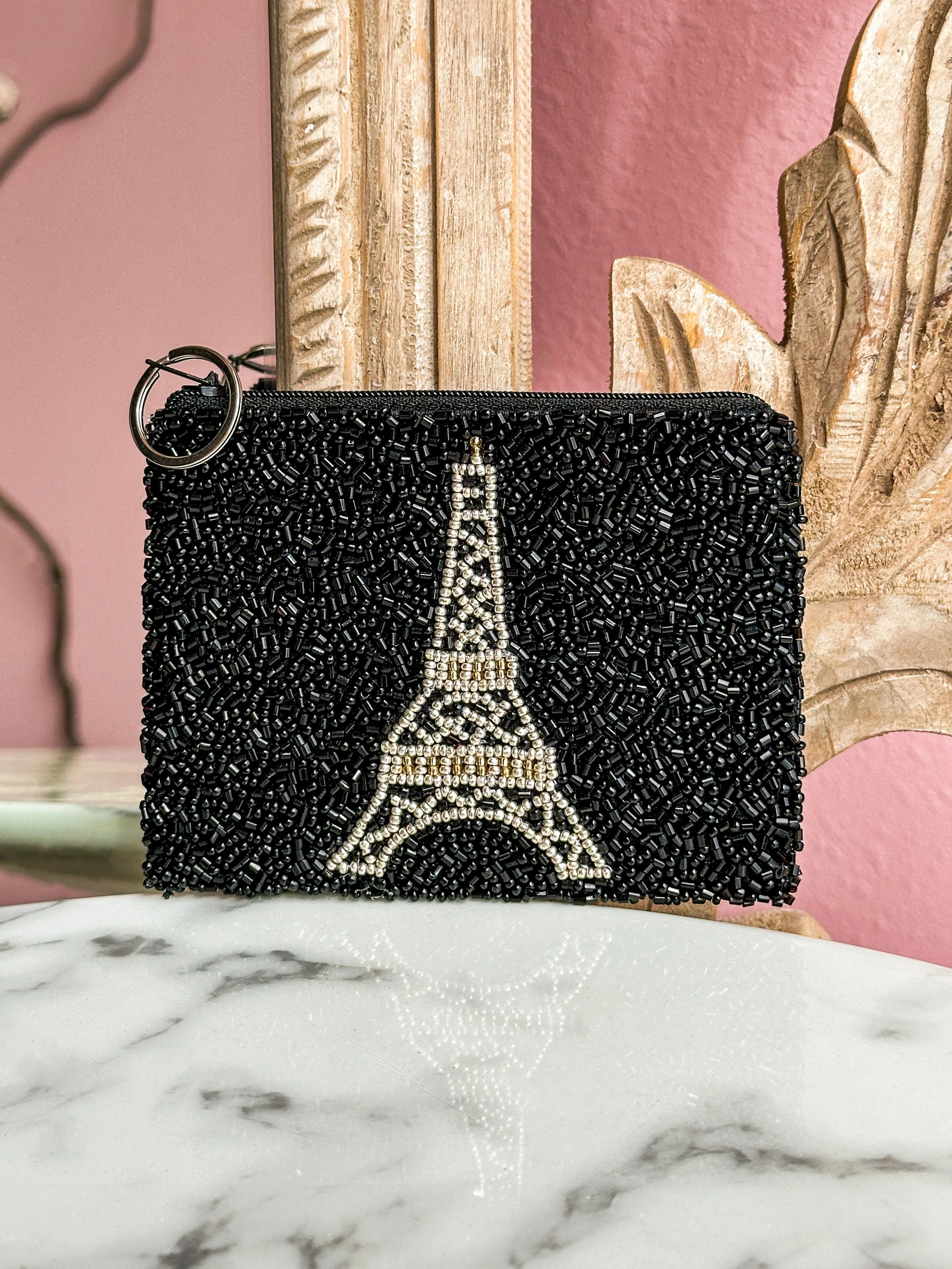 Glamfox - Eiffel Tower Beaded Coin Purse