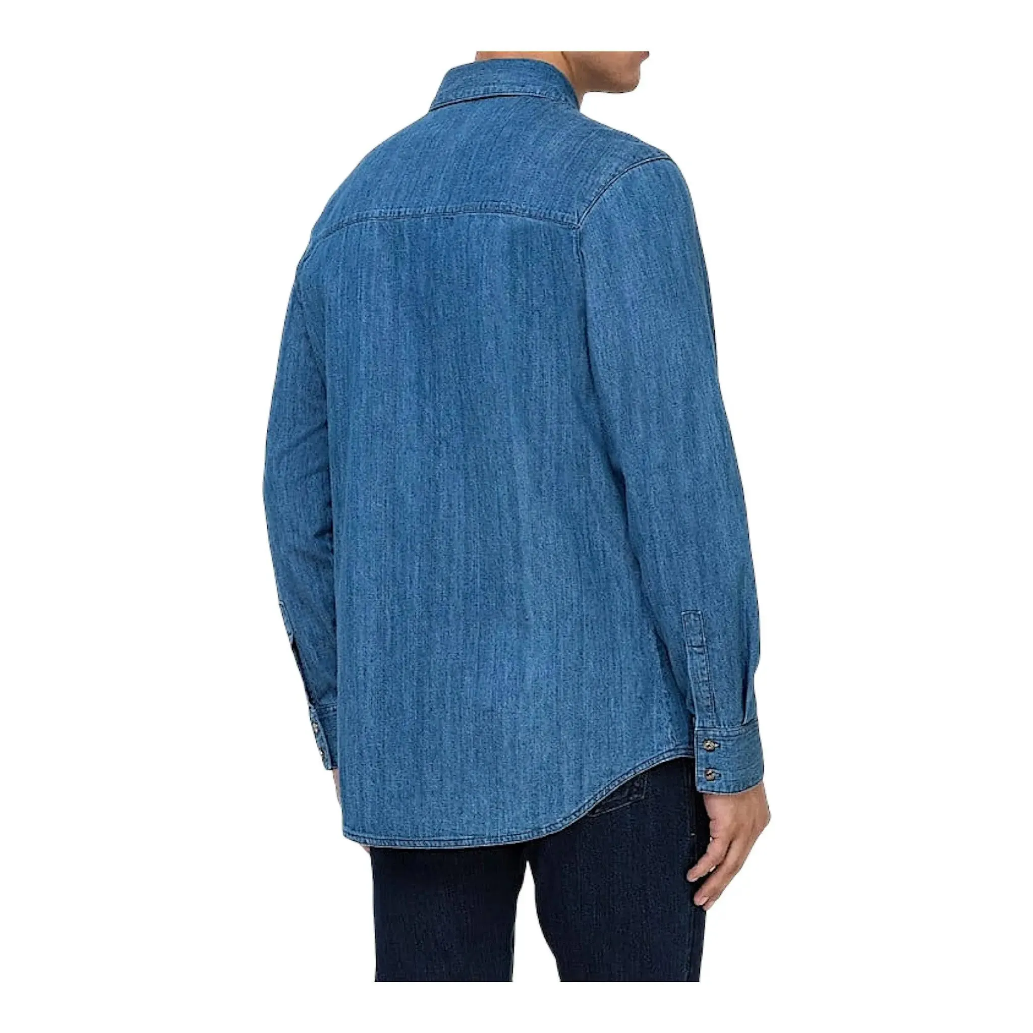 Gucci G Interlocking Button Denim Shirt