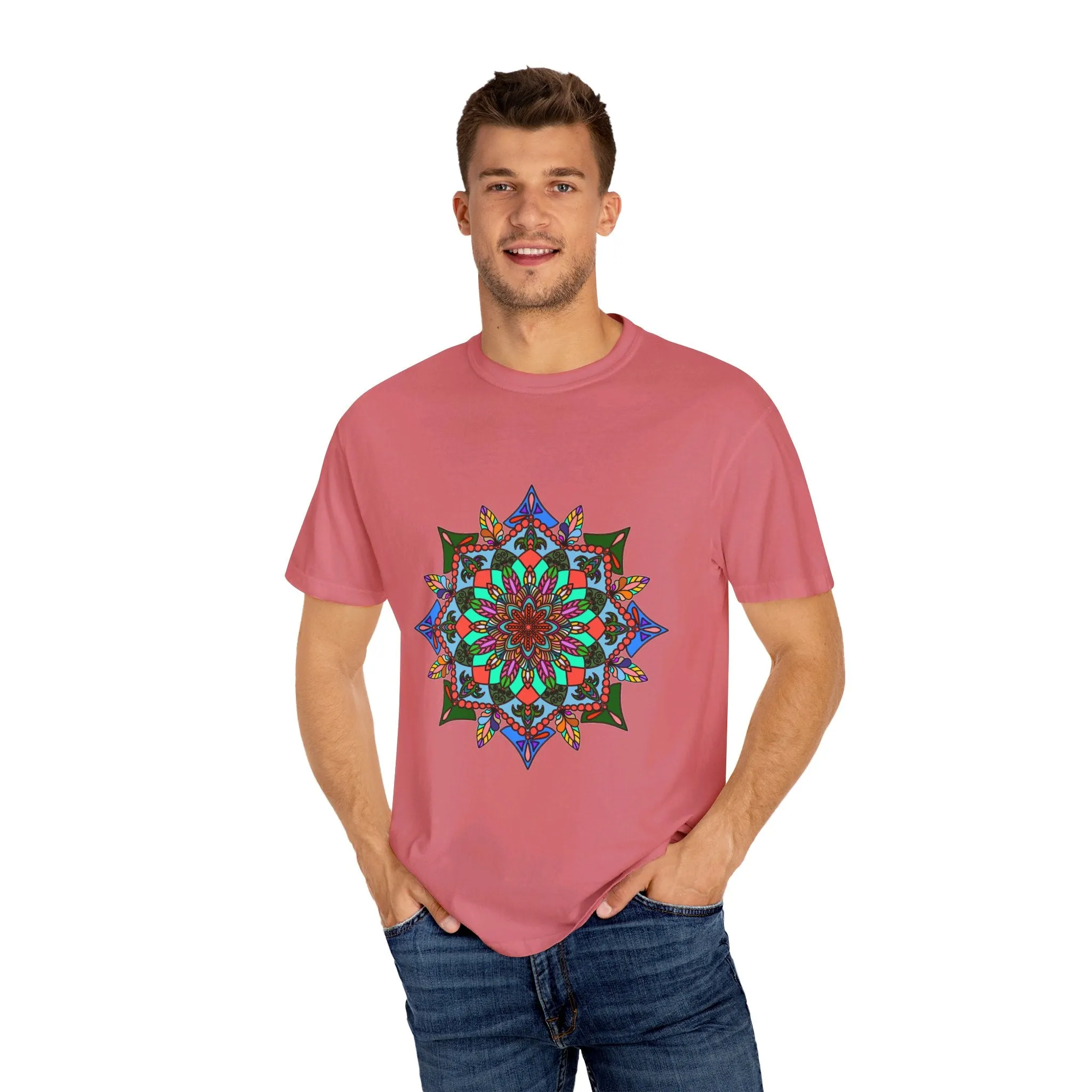 Handmade Mandala T-Shirt - 100% Ring-Spun Cotton