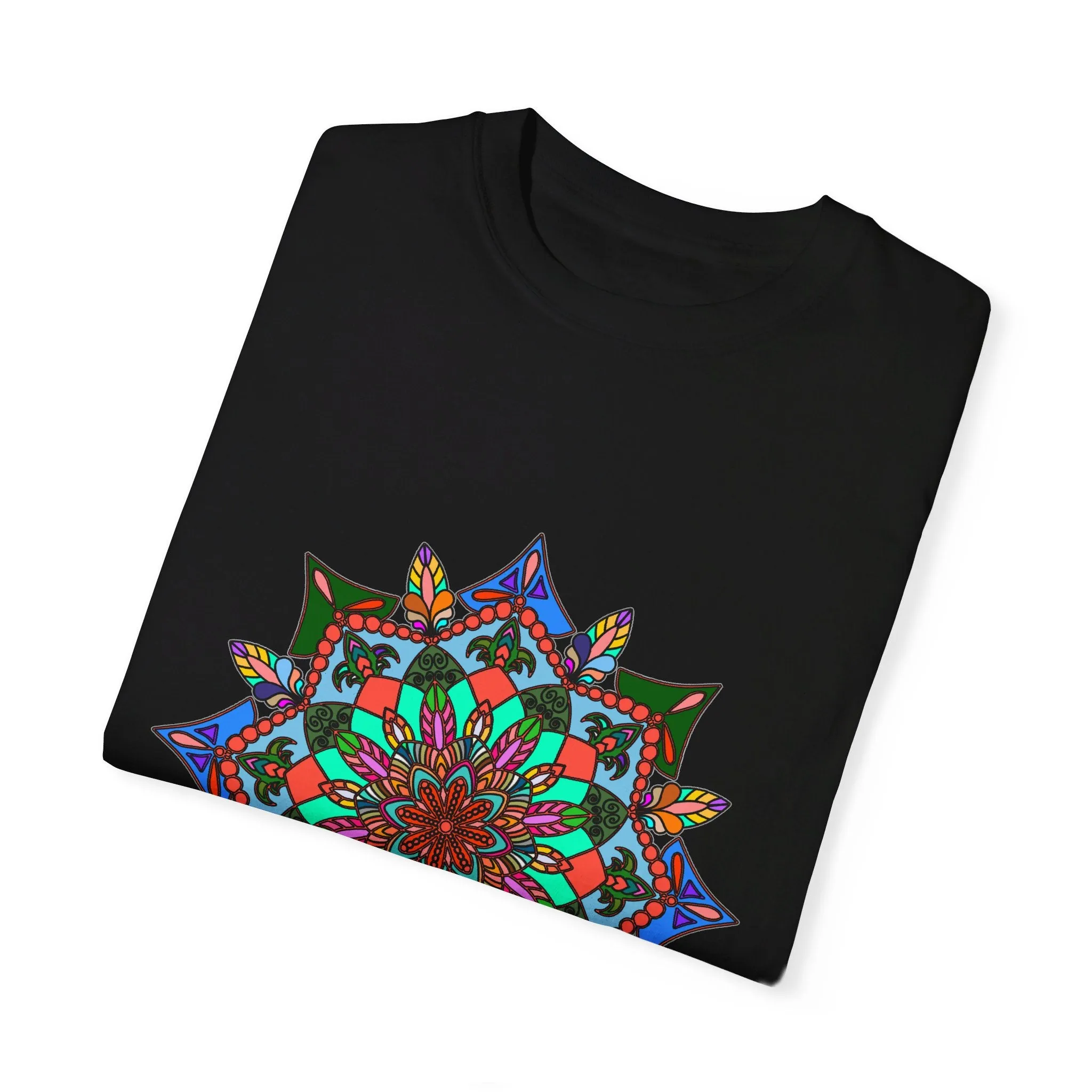 Handmade Mandala T-Shirt - 100% Ring-Spun Cotton