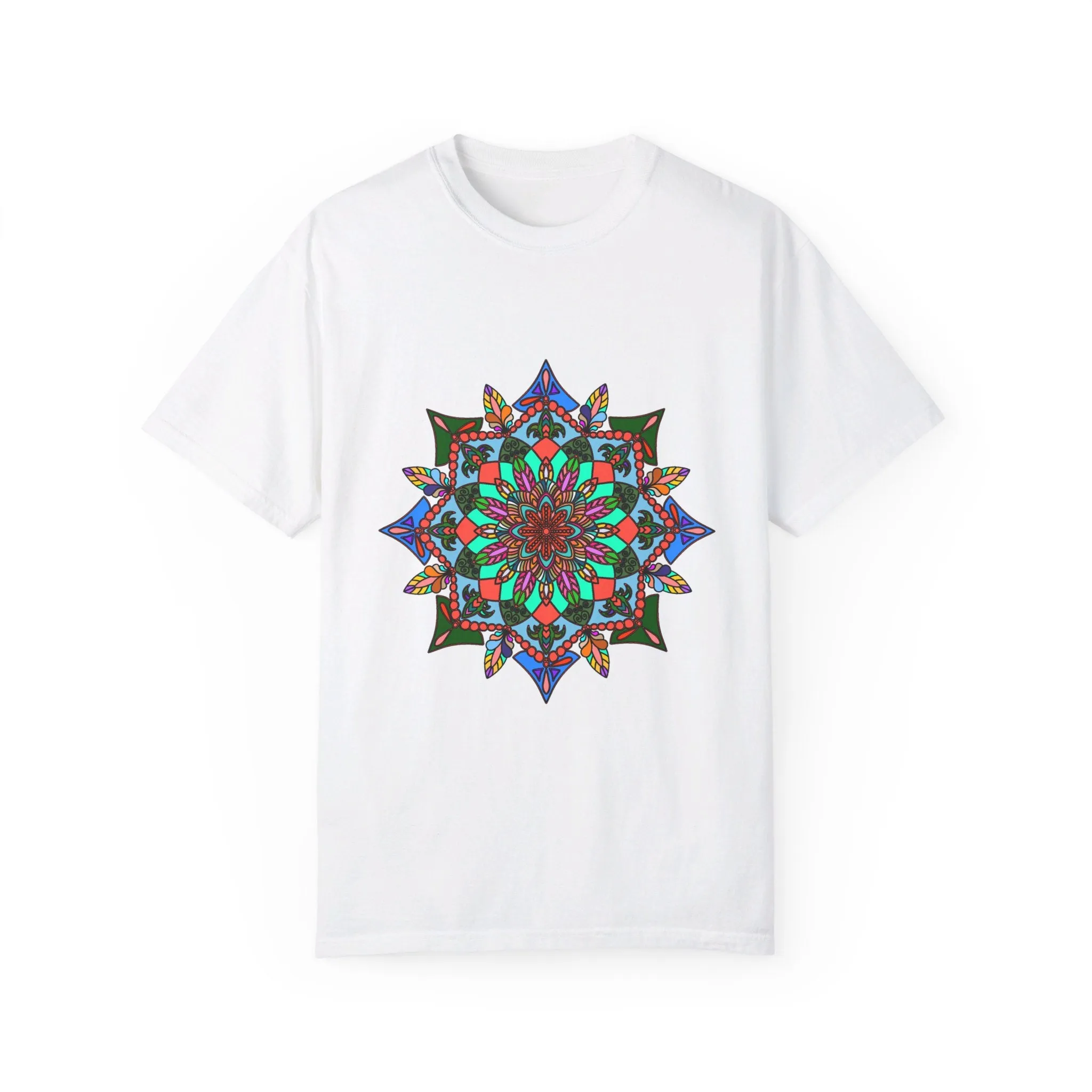 Handmade Mandala T-Shirt - 100% Ring-Spun Cotton