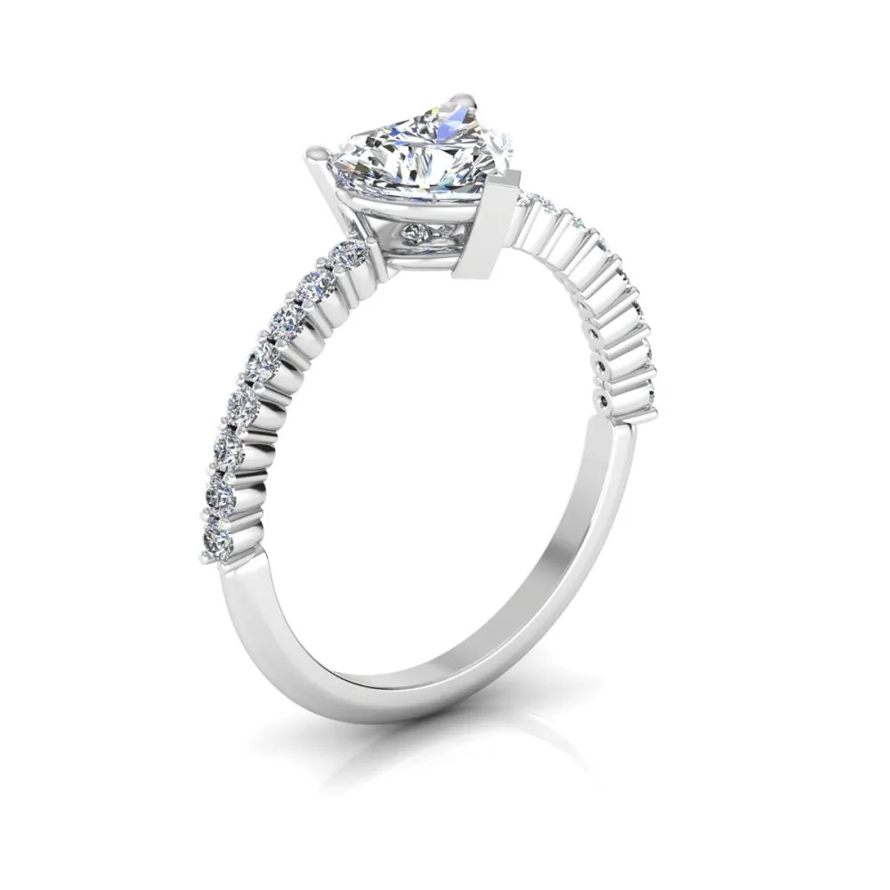 Heart Bezel Moissanite Engagement Ring