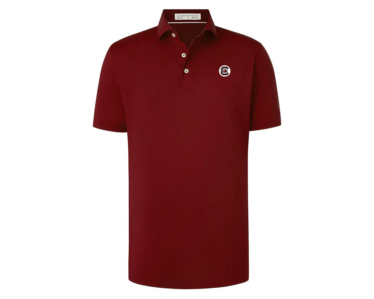 Holderness and Bourne Gamecock Polo: Garnet with White Circle