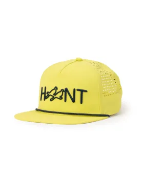 Hunt Perforated Nylon - 5 Panel - Yellow- Two Dove