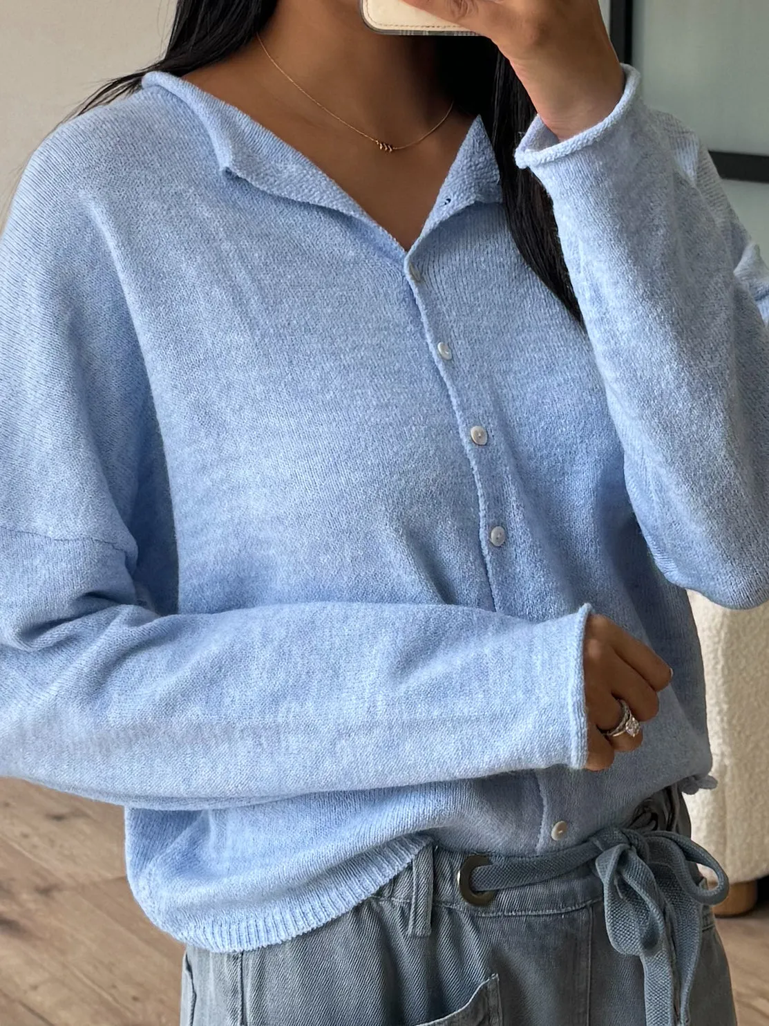 Isla Cardigan | Sky Blue