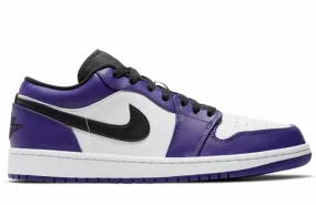 JORDAN 1 LOW COURT PURPLE WHITE (GS)