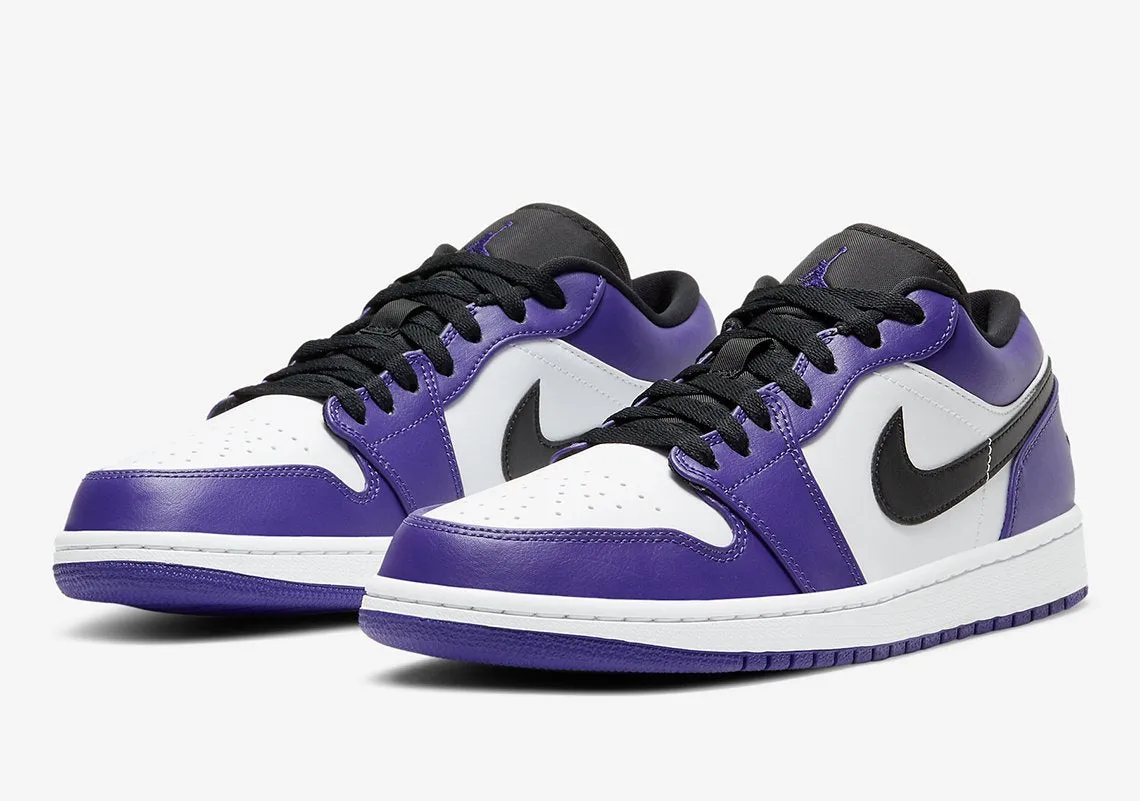 JORDAN 1 LOW COURT PURPLE WHITE (GS)