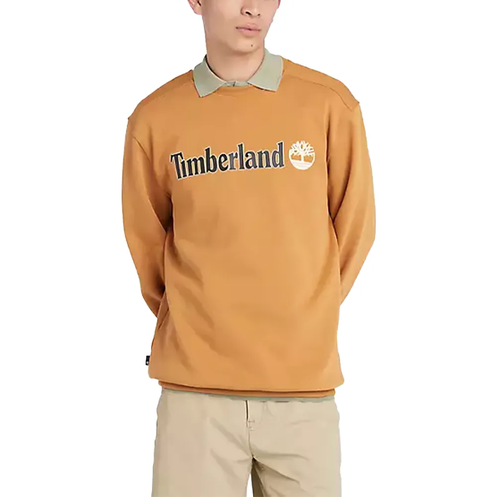 Kennebec River Linear Logo Crewneck Sweatshirt 'Wheat'