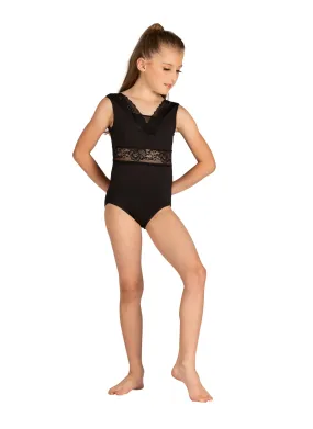 Kids Petra Wide Lace Tank Leotard