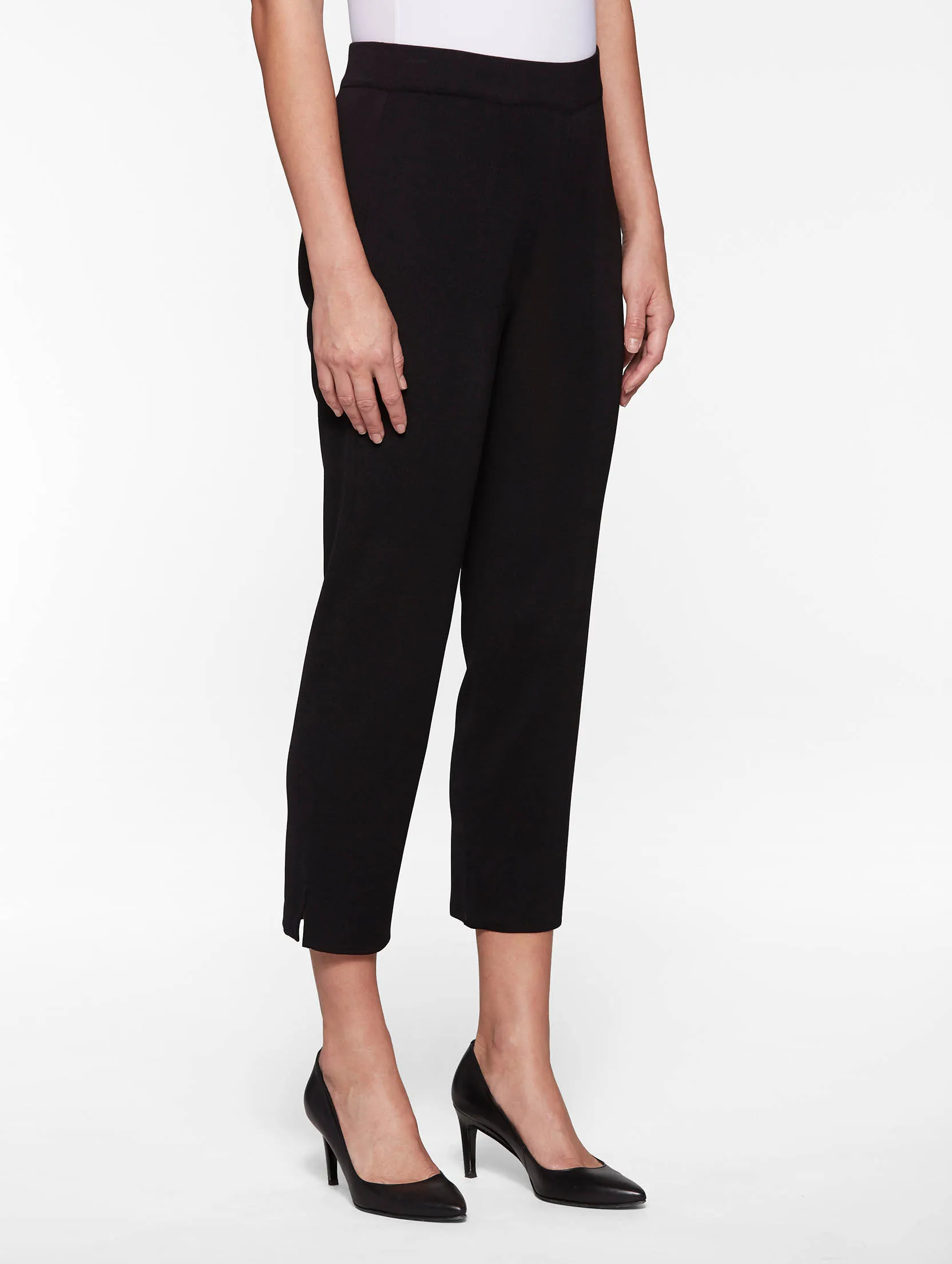 Knit Ankle Pant, Black