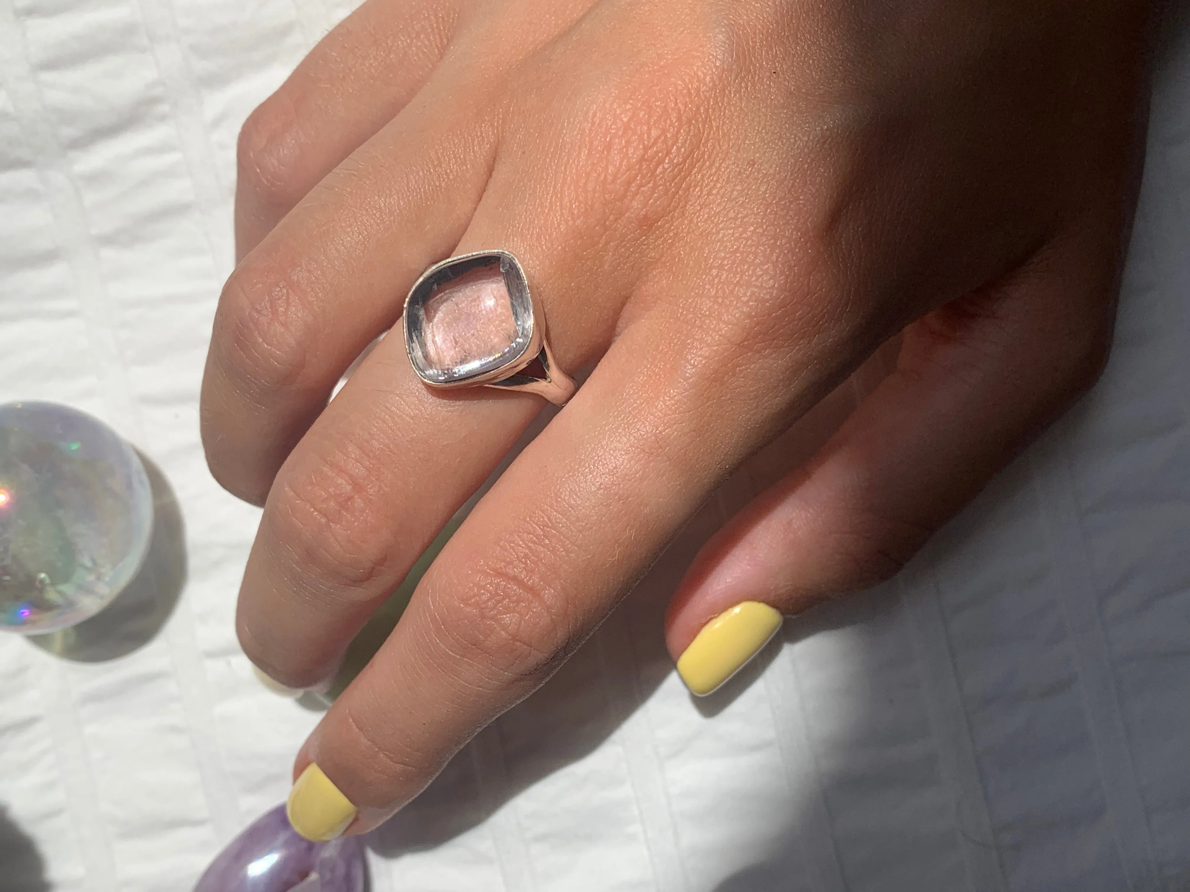 Kunzite Ariel Ring - Lozenge (US 9)