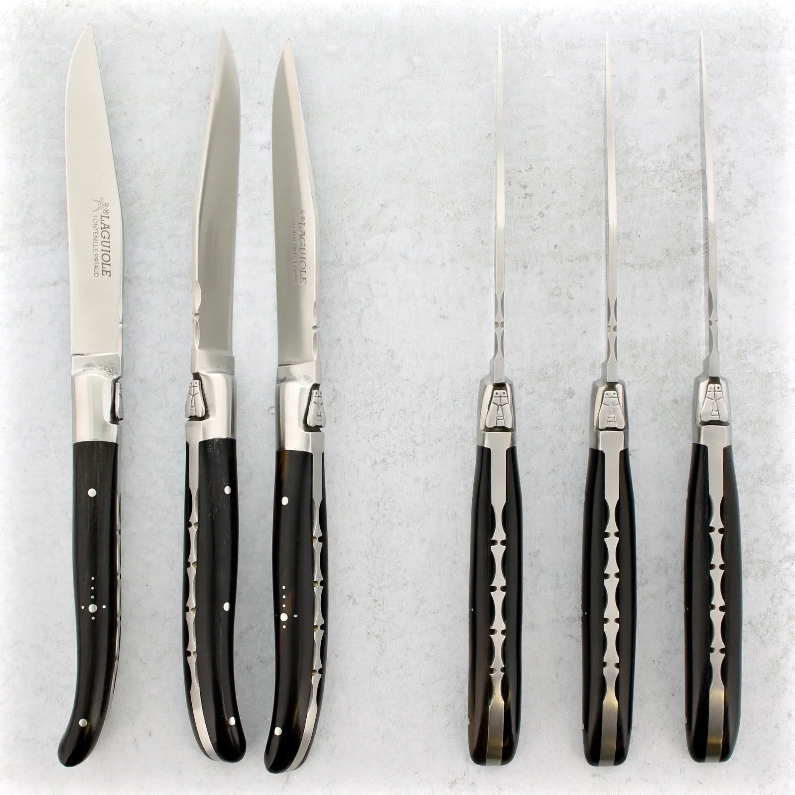 Laguiole Forged Steak Knives Ebony