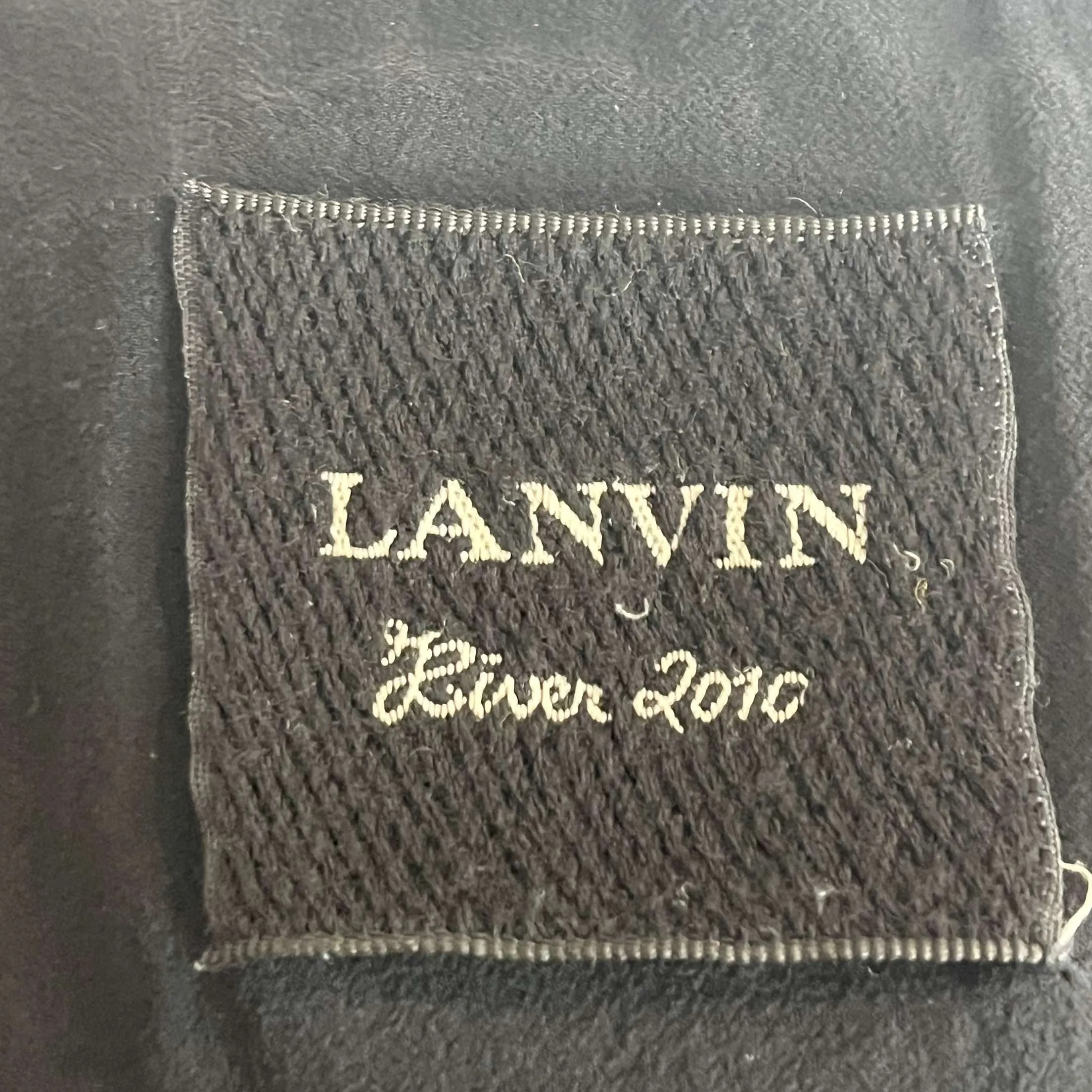 Lanvin Black Boiled Wool & Silk Chiffon Cardigan Jacket S