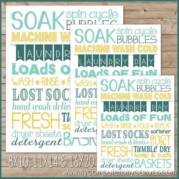 Laundry Room Subway Art PRINTABLE