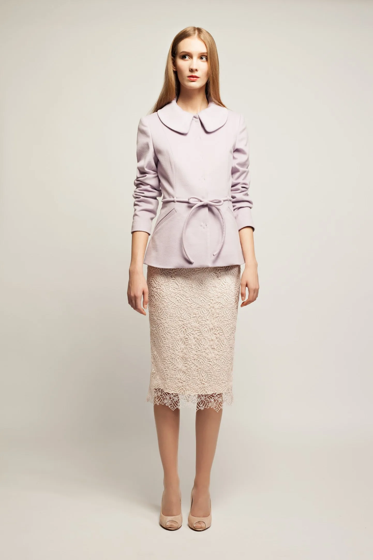 LEDODENDRON LUXURIOUS LILAC CASHMERE WOOL BLEND JACKET